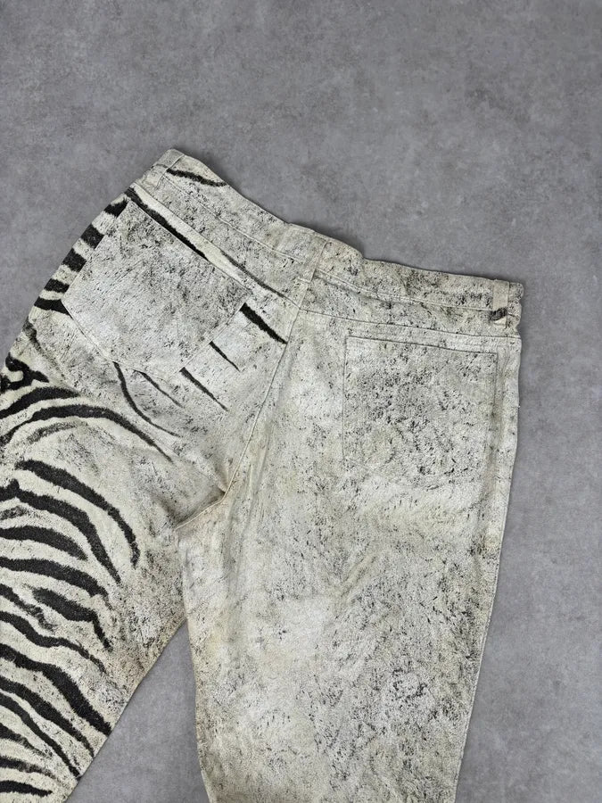 2000s Roberto Cavalli Creamy White Savage Zebra Pants TKIoeob 6