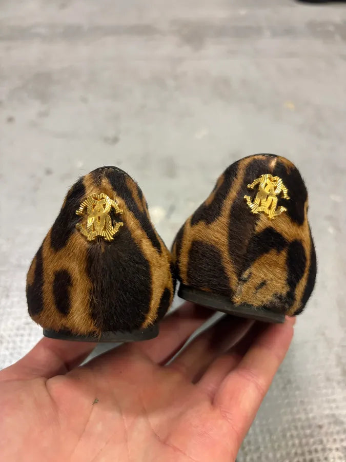 Roberto Cavalli Leopard Pony Hair Ballet Flats igwxgud 5