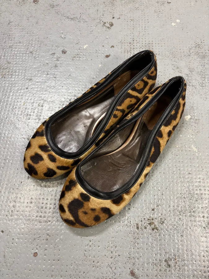 Roberto Cavalli Leopard Pony Hair Ballet Flats igwxgud 1