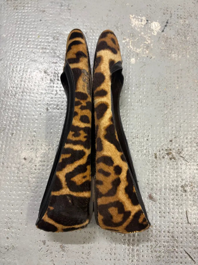 Roberto Cavalli Leopard Pony Hair Ballet Flats igwxgud 3
