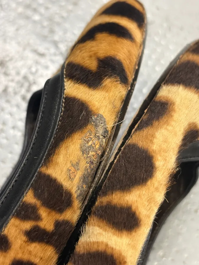 Roberto Cavalli Leopard Pony Hair Ballet Flats igwxgud 7