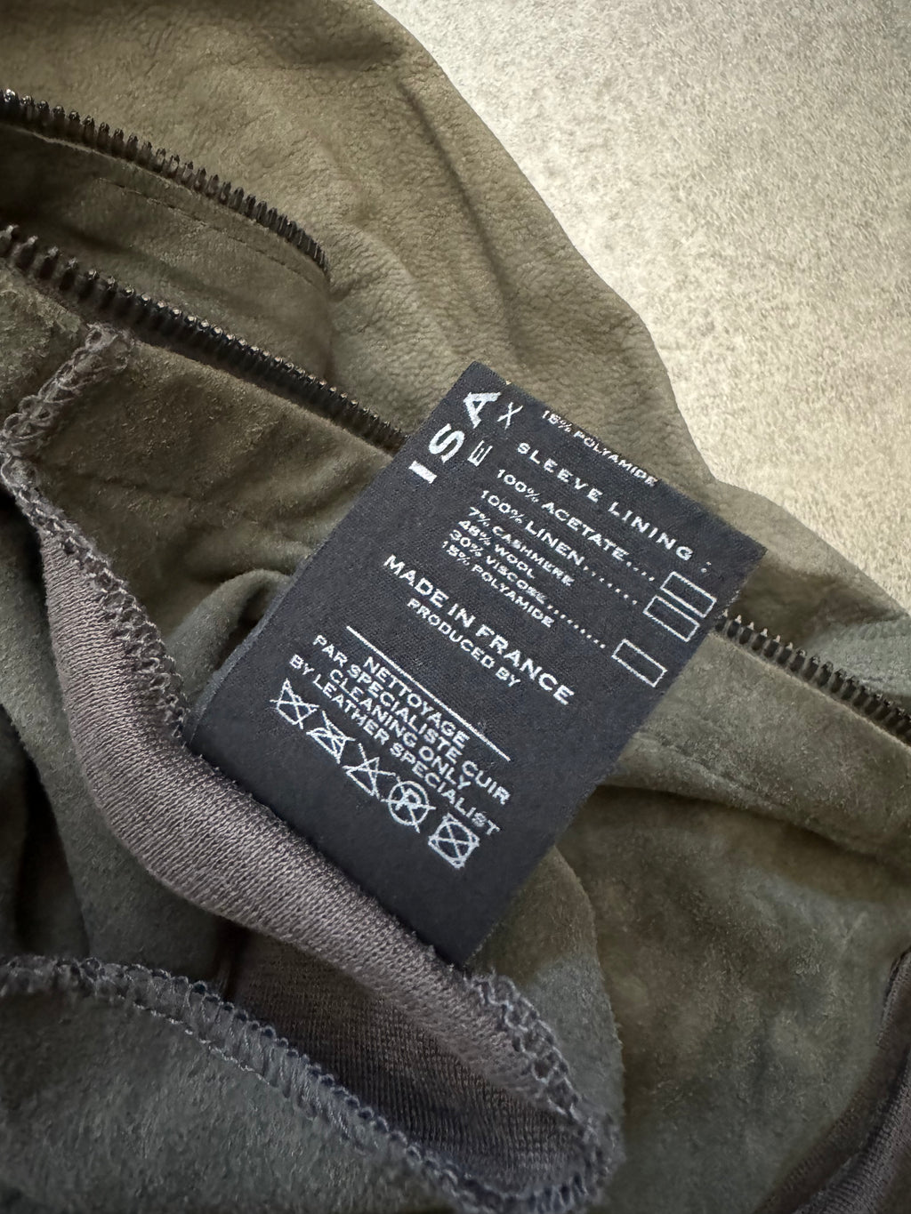 Isaac Sellam Experience Green Leather Specialist Avant Garde Jacket (XL) - 7