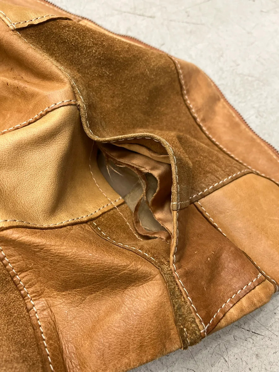 1990s Plein Sud Patchwork Camel Leather Jacket yCSnxDlX 7