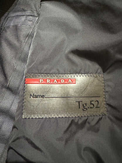 2000s Prada Navy Windbreaker Long Jacket (L) - 7