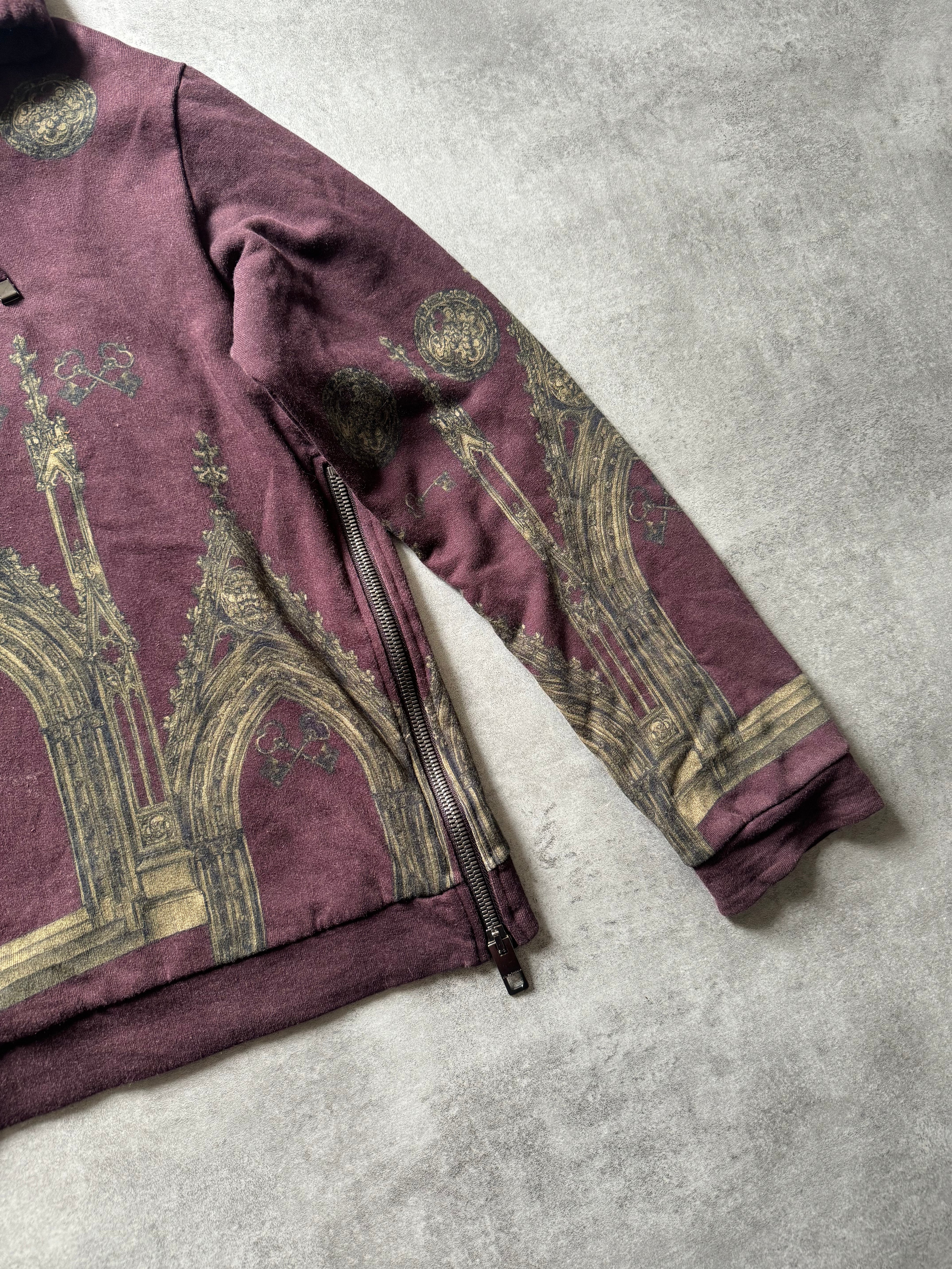 2000s Dolce & Gabbana Royal Bordeaux Hoodie  (S) - 8