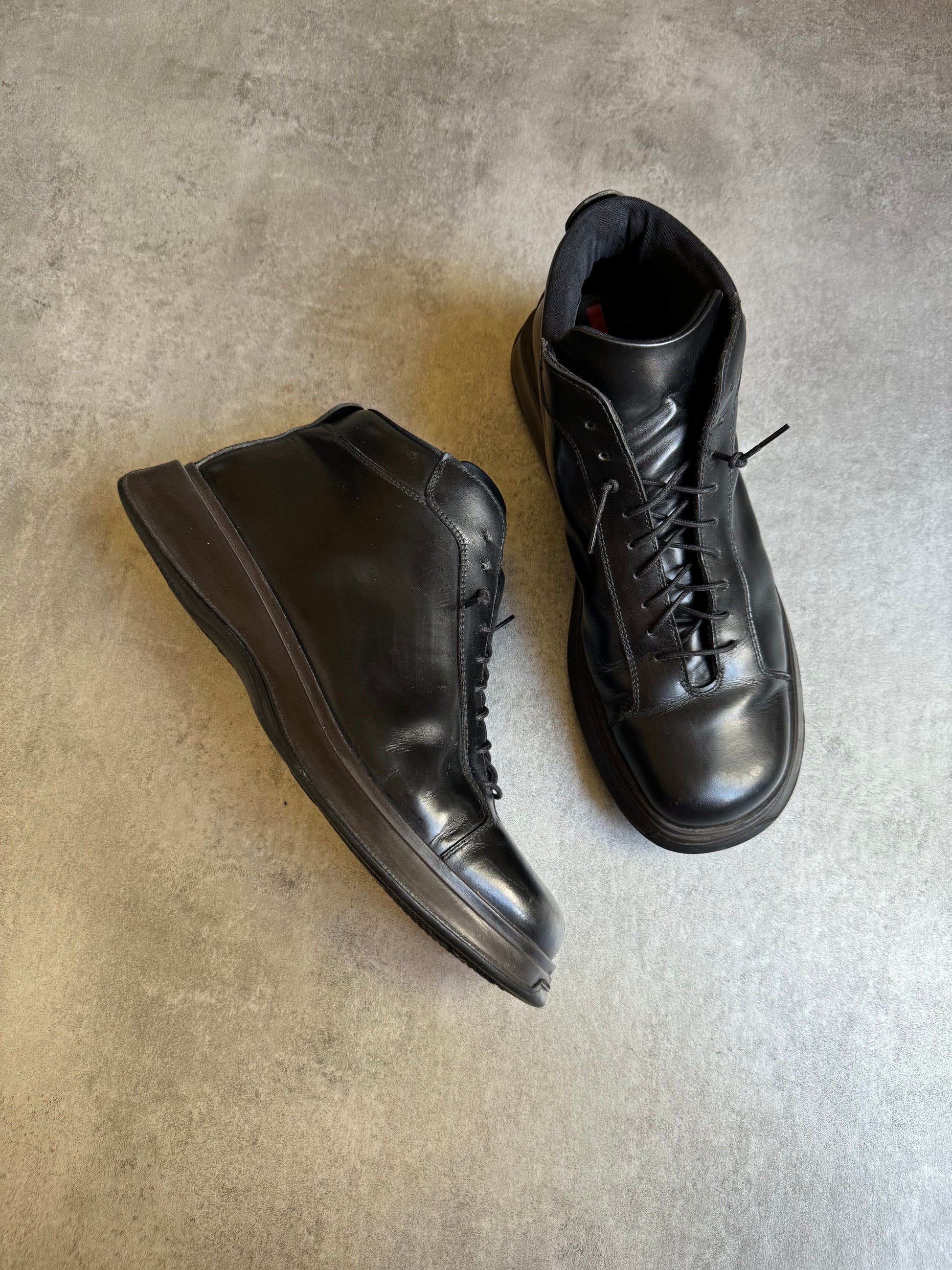 AW1999 Prada Vibram Hybride Leather Boots (44) - 7