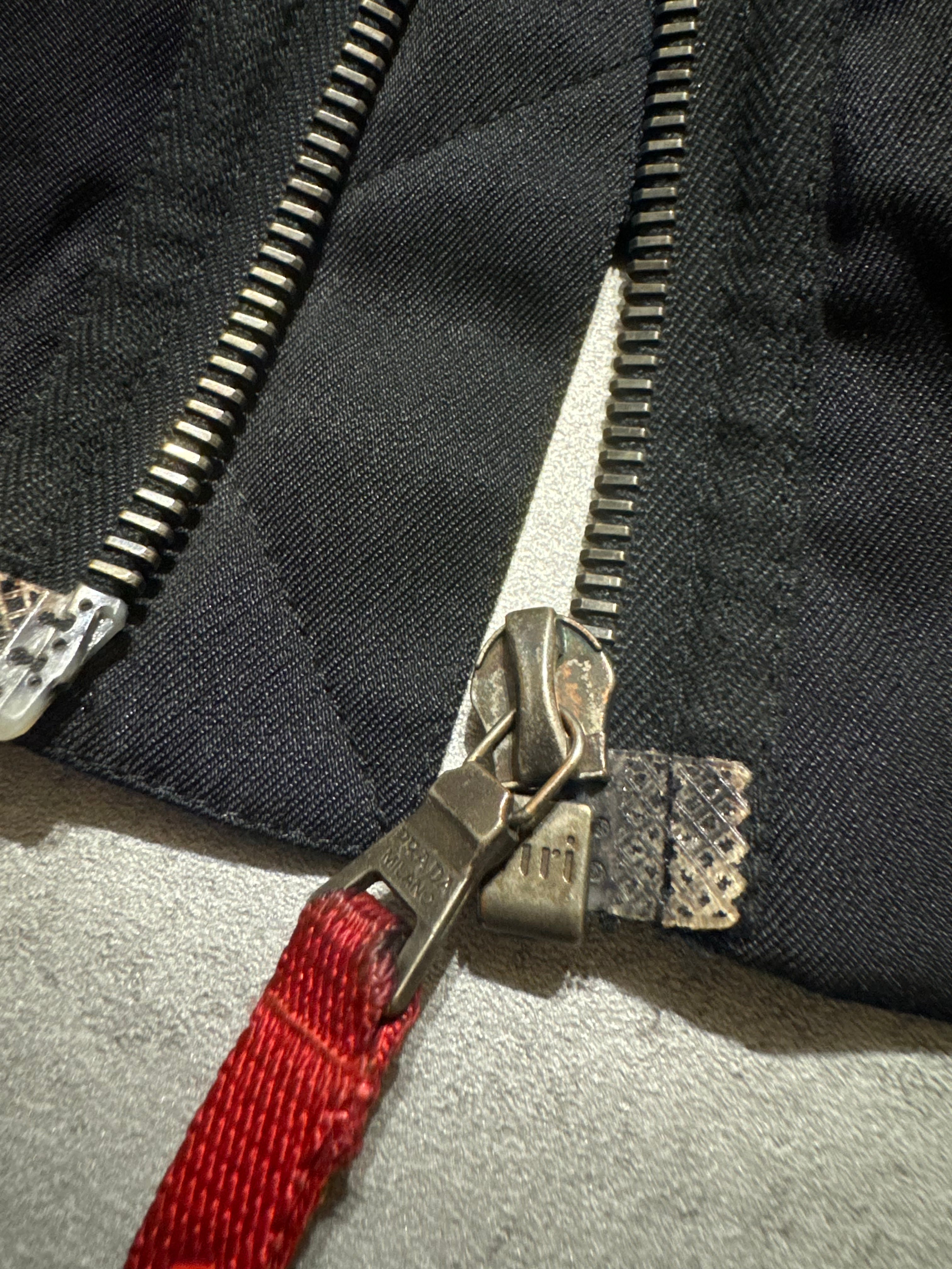 2000s Prada Black Aviator Cozy Bomber Jacket (L) - 10