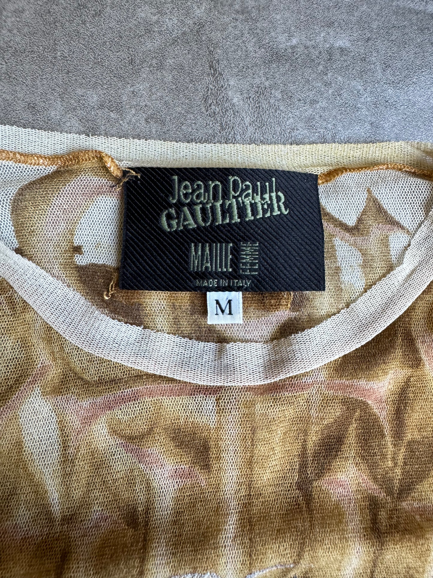 SS2001 Jean Paul Gaultier Double Satan Mesh Top (S) - 10