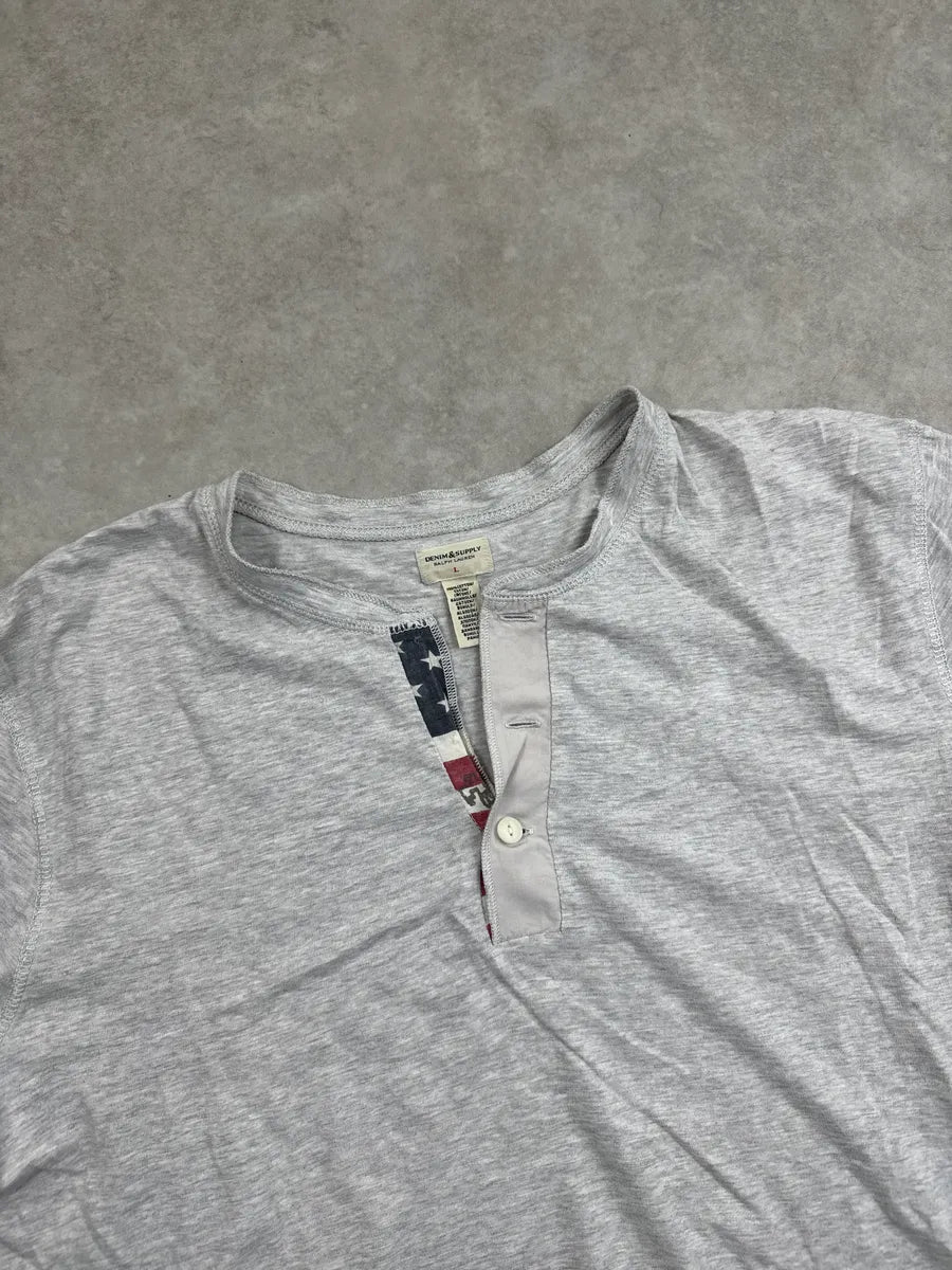 2010s Ralph Lauren Grey Flag Placket Henley Longsleeve yKJsVqzm 7