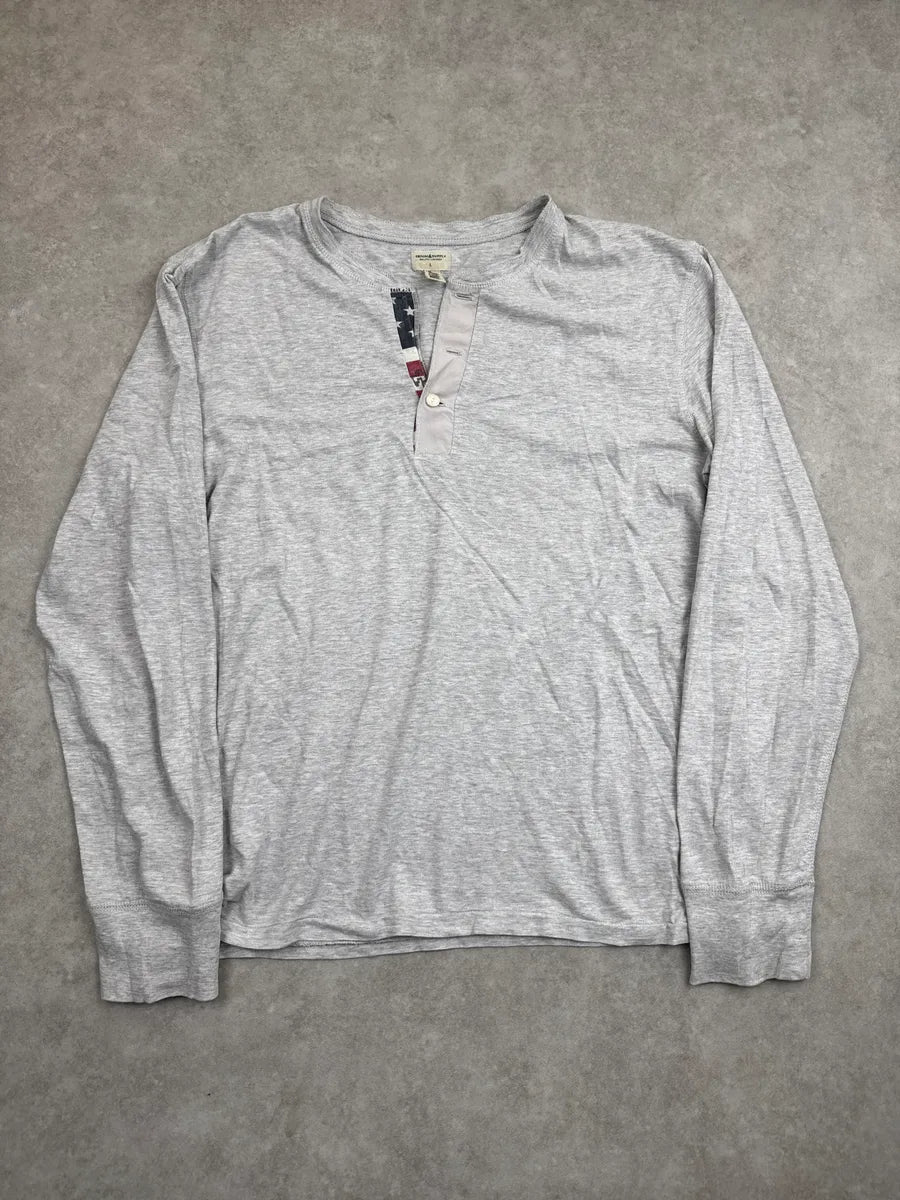 2010s Ralph Lauren Grey Flag Placket Henley Longsleeve yKJsVqzm 2
