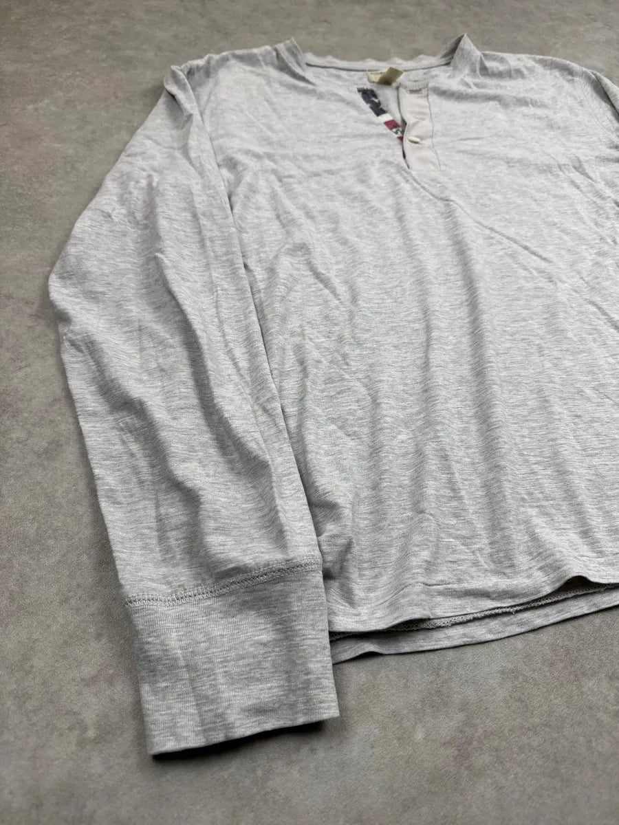 2010s Ralph Lauren Grey Flag Placket Henley Longsleeve yKJsVqzm 8