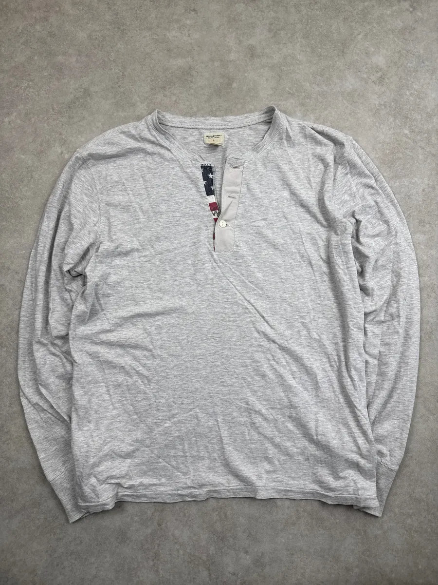 2010s Ralph Lauren Grey Flag Placket Henley Longsleeve yKJsVqzm 3