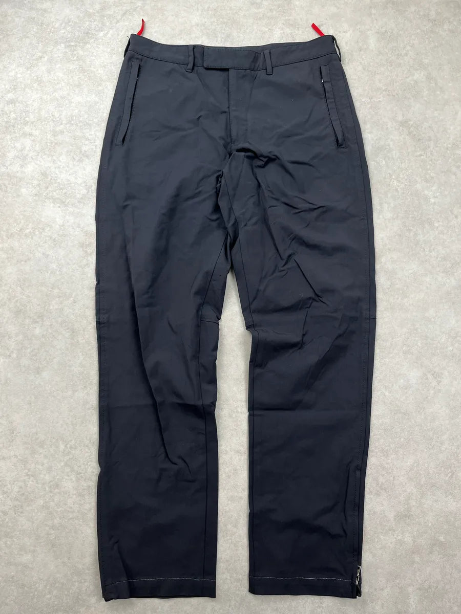2000s Prada Dark Navy Technical Ankle Zip Sport Pants yNxkXZMk 0