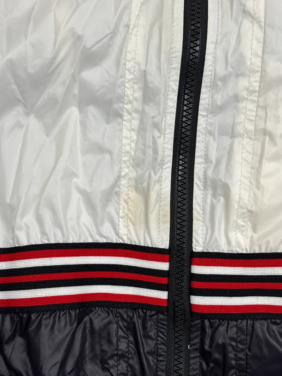 2010s Dolce & Gabbana Navy White Nylon Colorblock Stripe Windbreaker Jacket yOysciHk 14