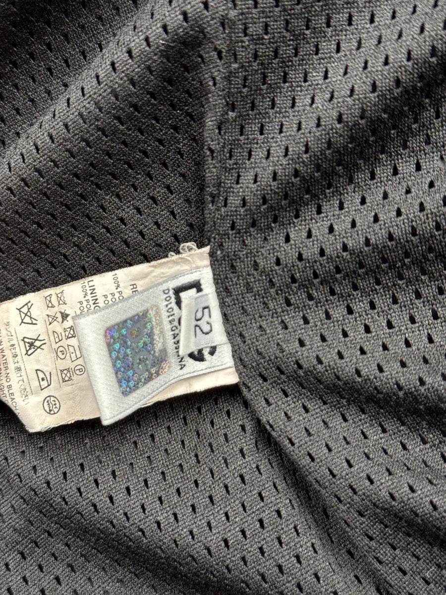 2010s Dolce & Gabbana Navy White Nylon Colorblock Stripe Windbreaker Jacket yOysciHk 12