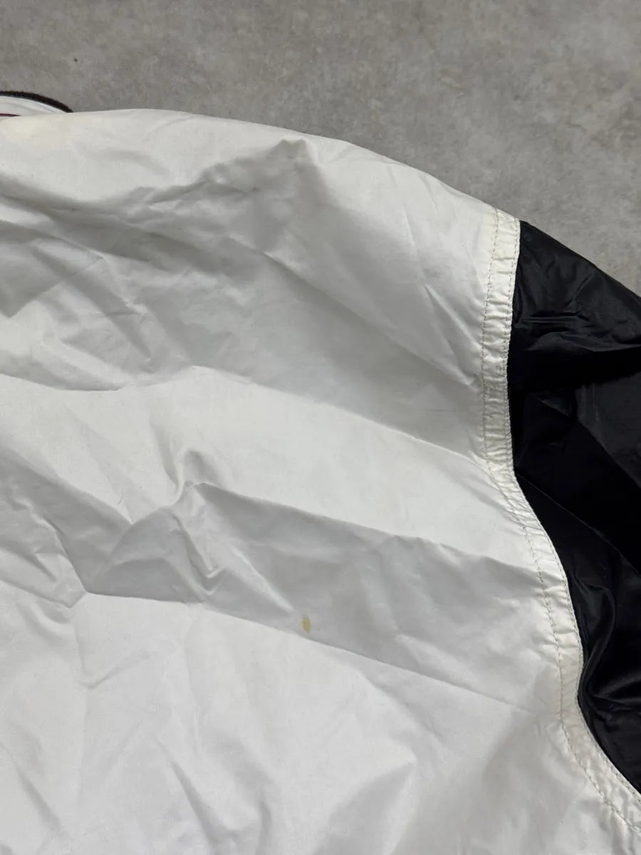 2010s Dolce & Gabbana Navy White Nylon Colorblock Stripe Windbreaker Jacket yOysciHk 15