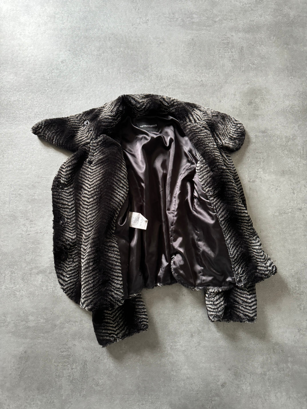AW2009 Emporio Armani Fur Harmonious Striped Tern Jacket   (XS) - 4