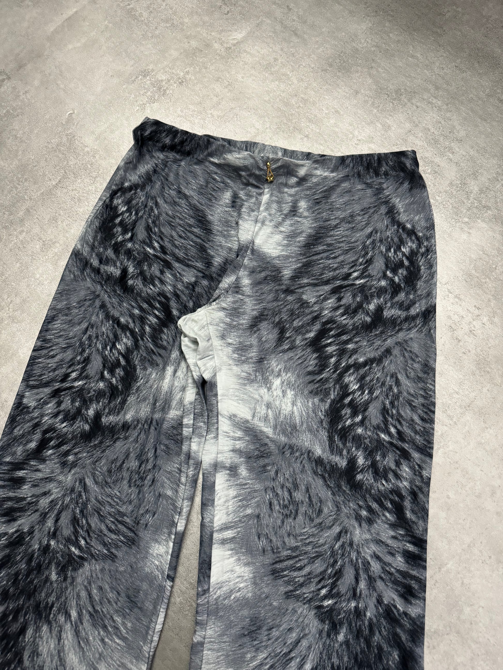 FW1999 Roberto Cavalli Cozy Thighs Fury Cloudy Pants (XS/S) - 6