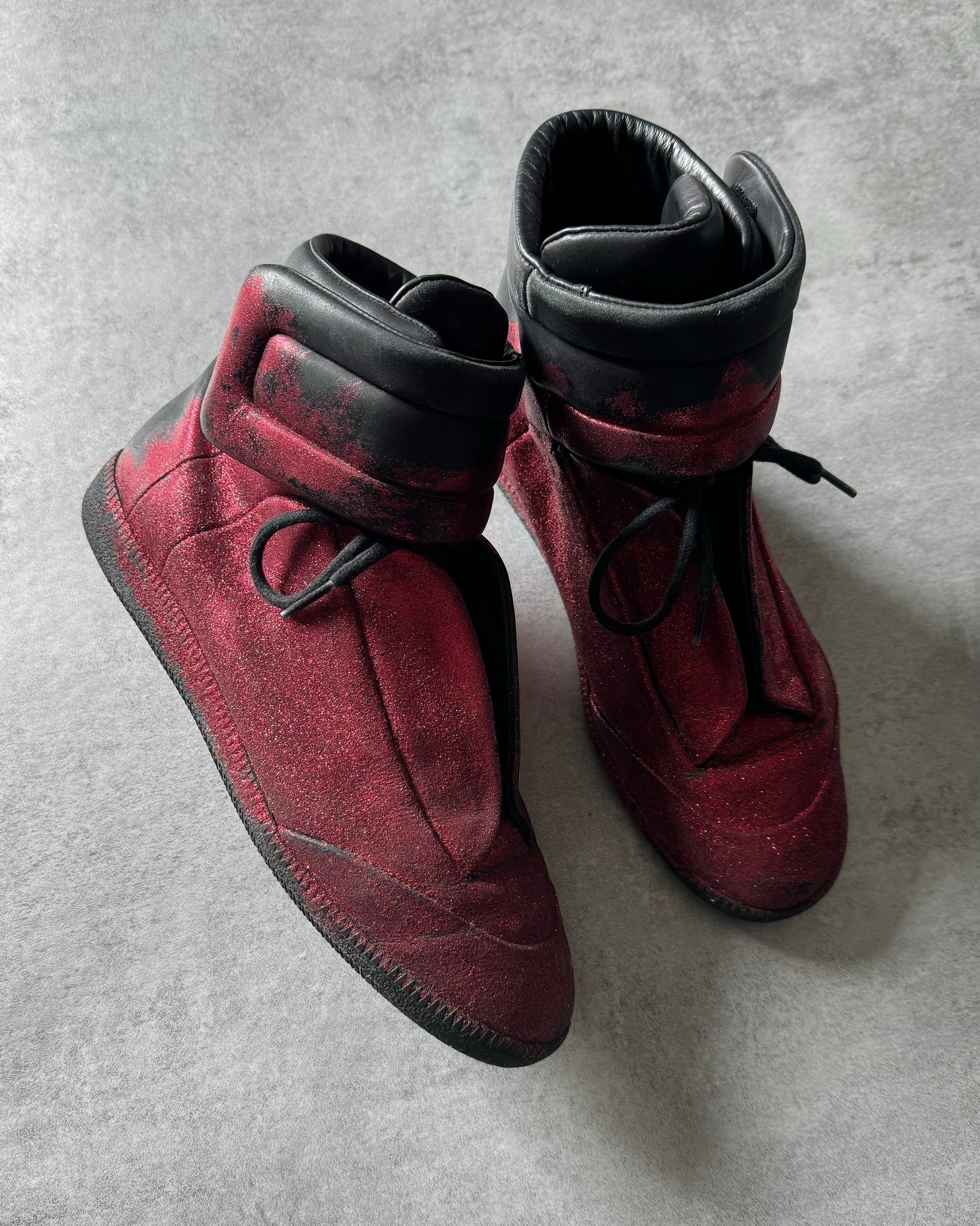 Maison Margiela Future High God Red Glitters Shoes (43) - 2