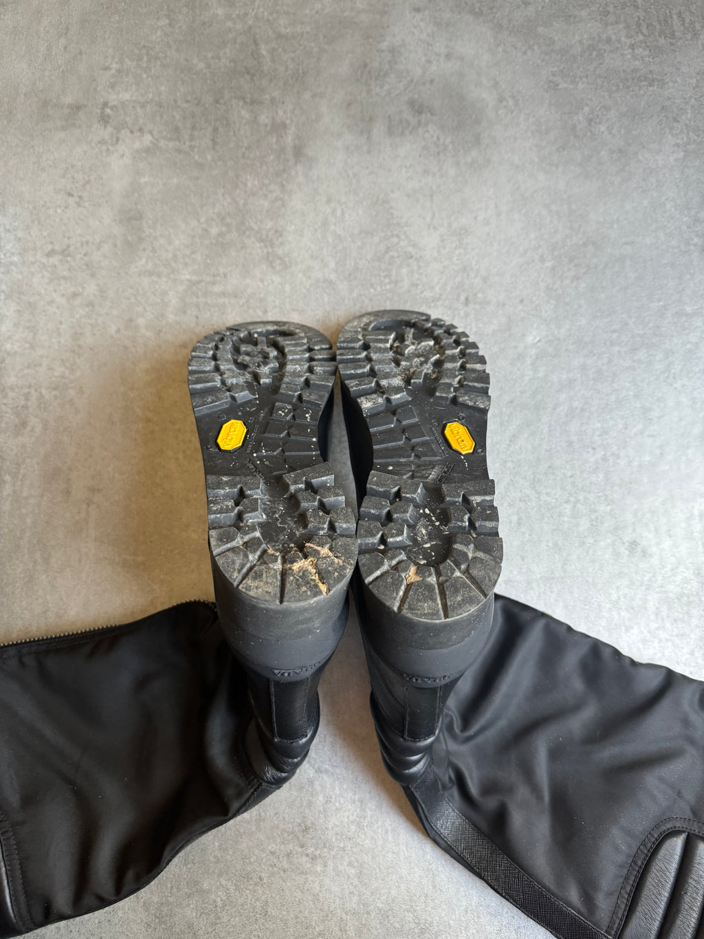 2000s Prada Black Biker Leather Moto Boots (41) - 8