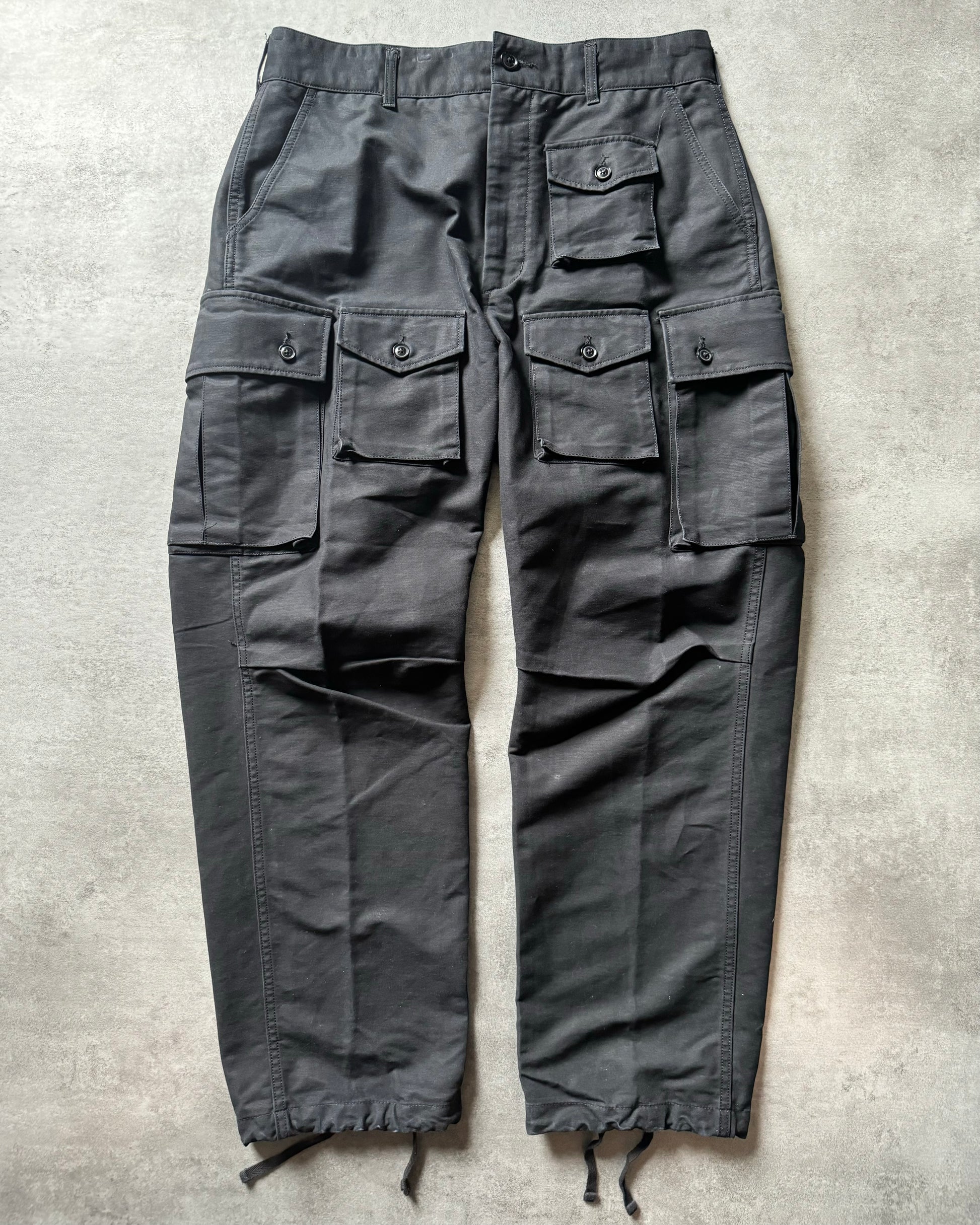 Engineered Garments Black Multi Pockets Cargo Pants (L) - 1