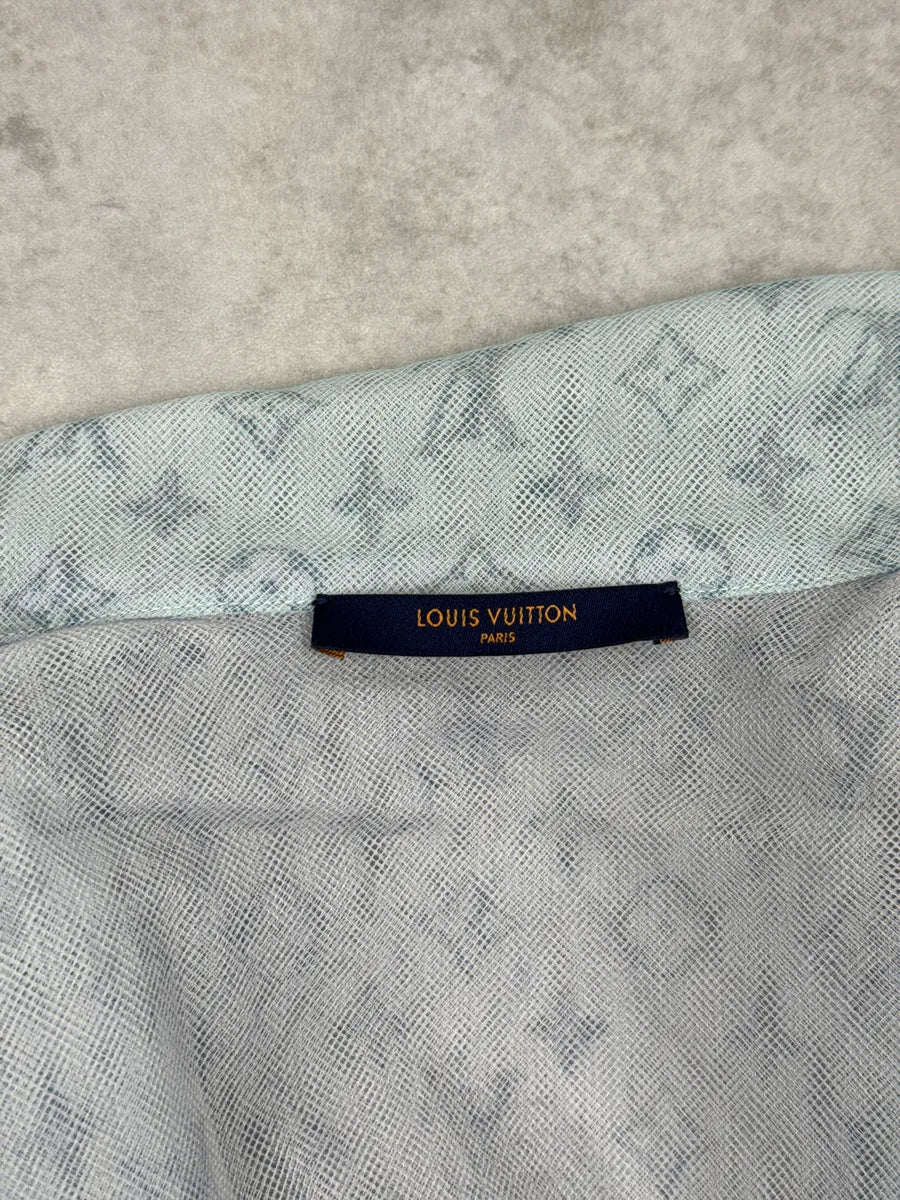 SS2020 Louis Vuitton Light Mint Sheer Mesh Monogram Trucker Jacket by Abloh yVCxEVeS 13