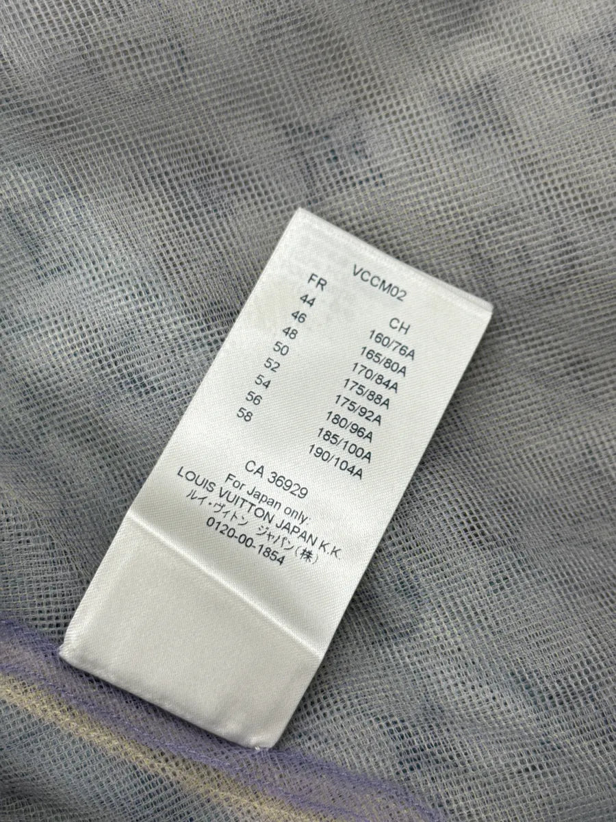 SS2020 Louis Vuitton Light Mint Sheer Mesh Monogram Trucker Jacket by Abloh yVCxEVeS 14