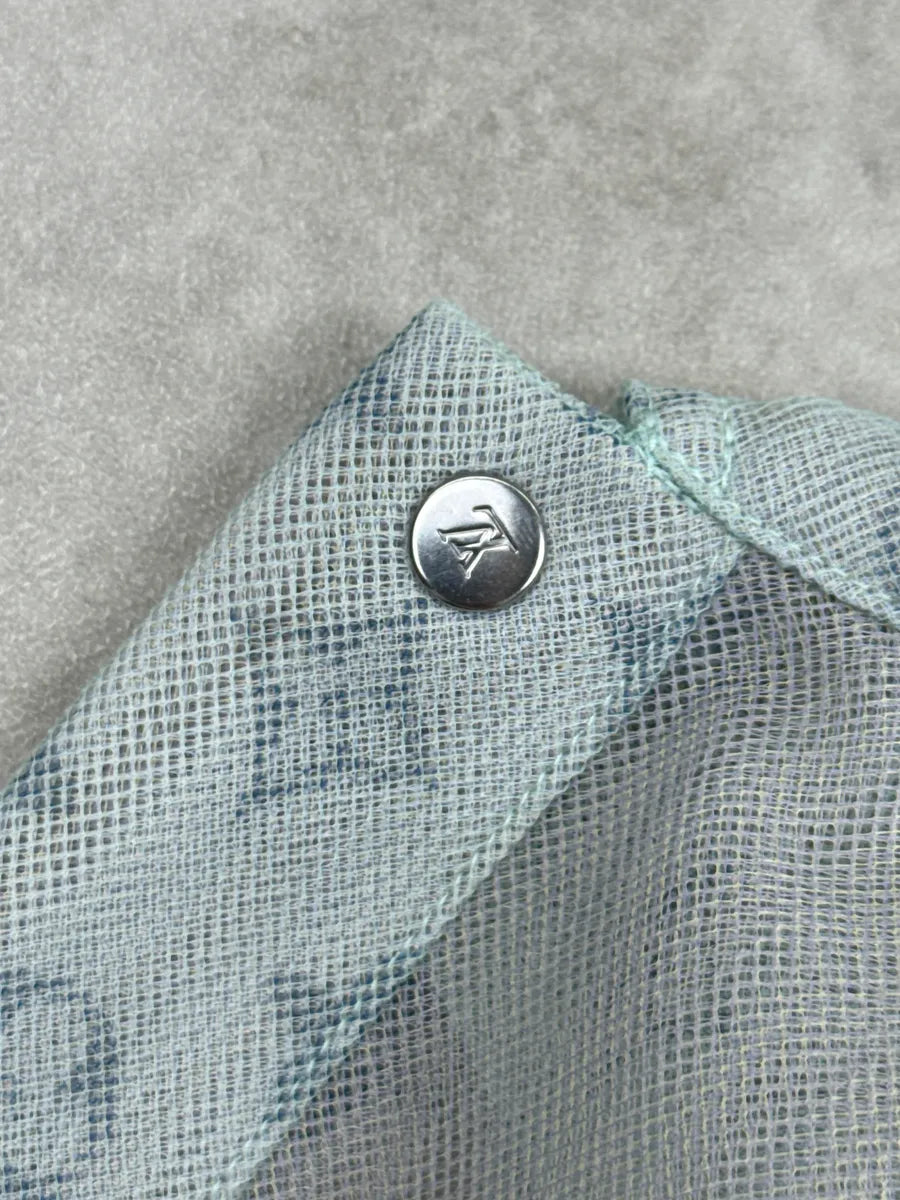 SS2020 Louis Vuitton Light Mint Sheer Mesh Monogram Trucker Jacket by Abloh yVCxEVeS 11