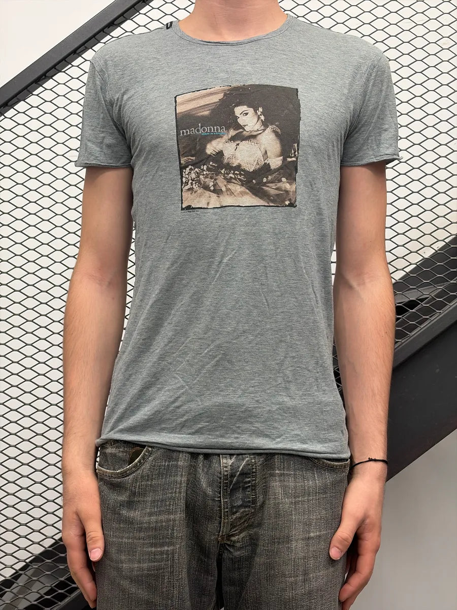 2000s Dolce & Gabbana Grey Madonna Like a Virgin T-Shirt yVJIAWoJ 1
