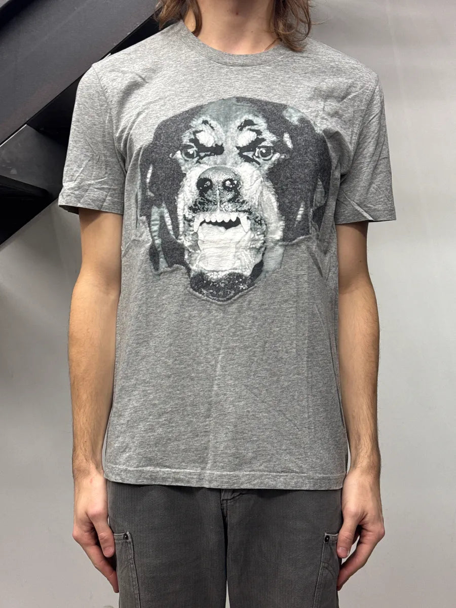 SS2016 Givenchy Grey Rottweiler T-Shirt by Riccardo Tisci yVQmpoGF 1