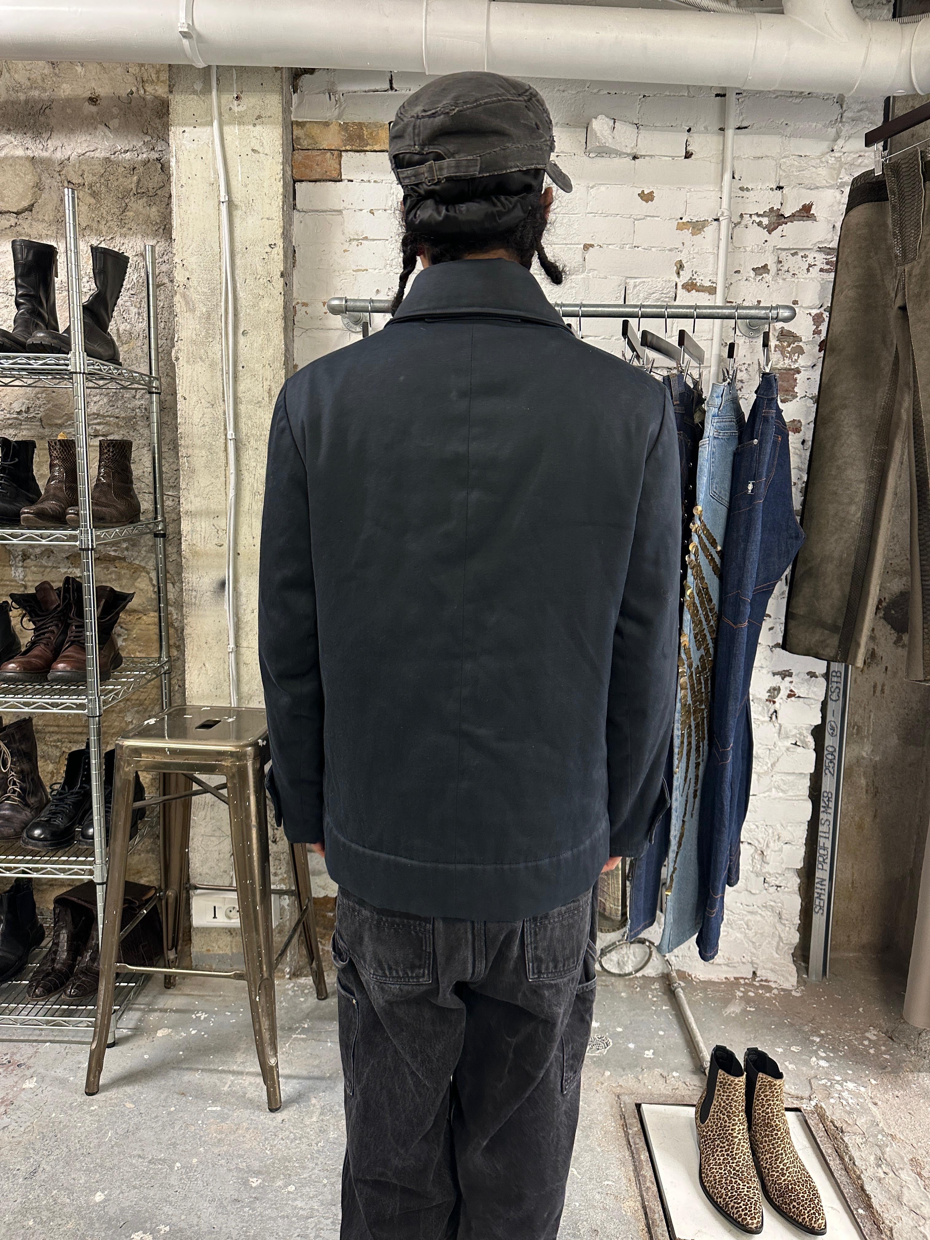 2000s Prada Navy Naval Duffle Coat (M) - 2
