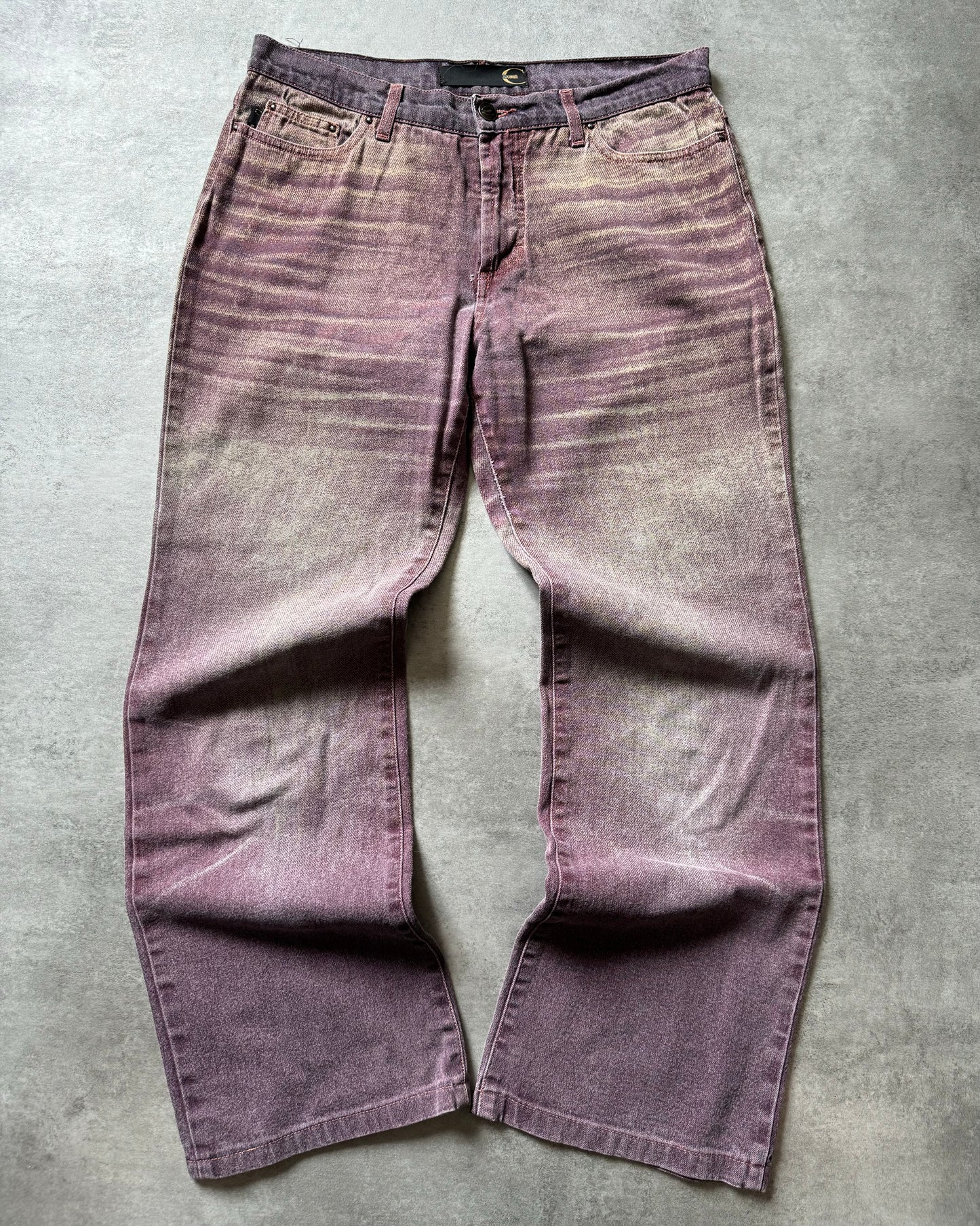SS2004 Cavalli Faded Purple Relaxed Pants (M) - 1
