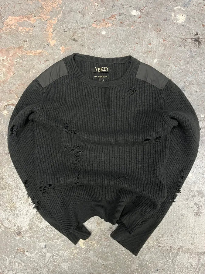 YEEZY Season 1 Destroyed Wool Sweater (L/XL) 1