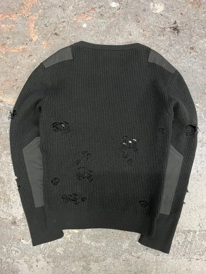 yeezy season1 ダメージミリタリーニット YEEZY Season 1 Destroyed Wool Sweater – Dolce Vita Hub