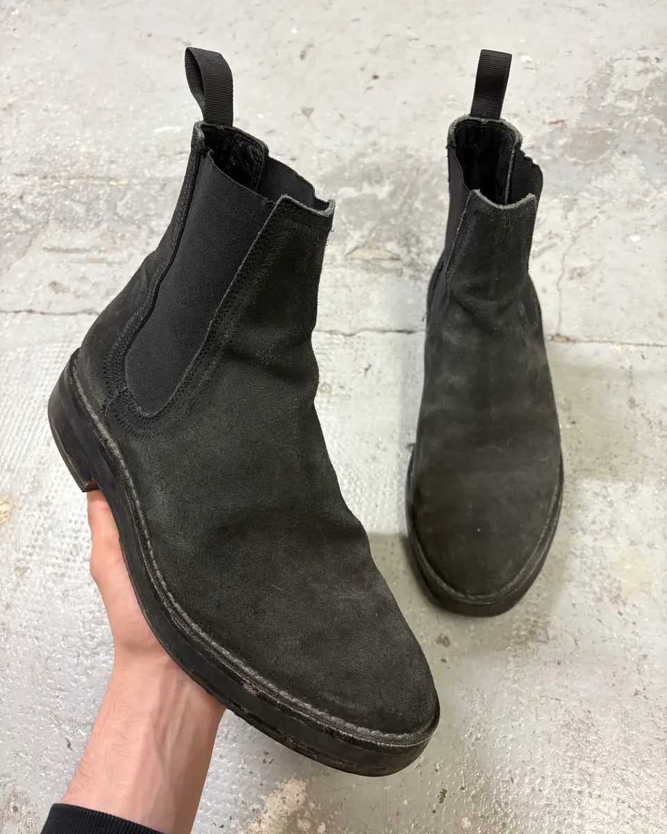 Yeezy Season 6 Black Suede Leather Chelsea Boots (42eu/us8.5) lYHrNSP 0