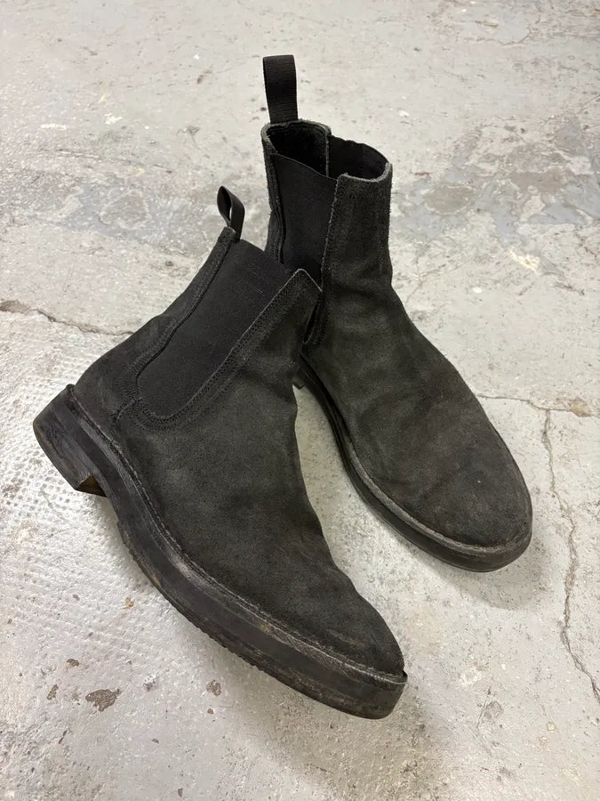 Yeezy Season 6 Black Suede Leather Chelsea Boots (42eu/us8.5) lYHrNSP 4