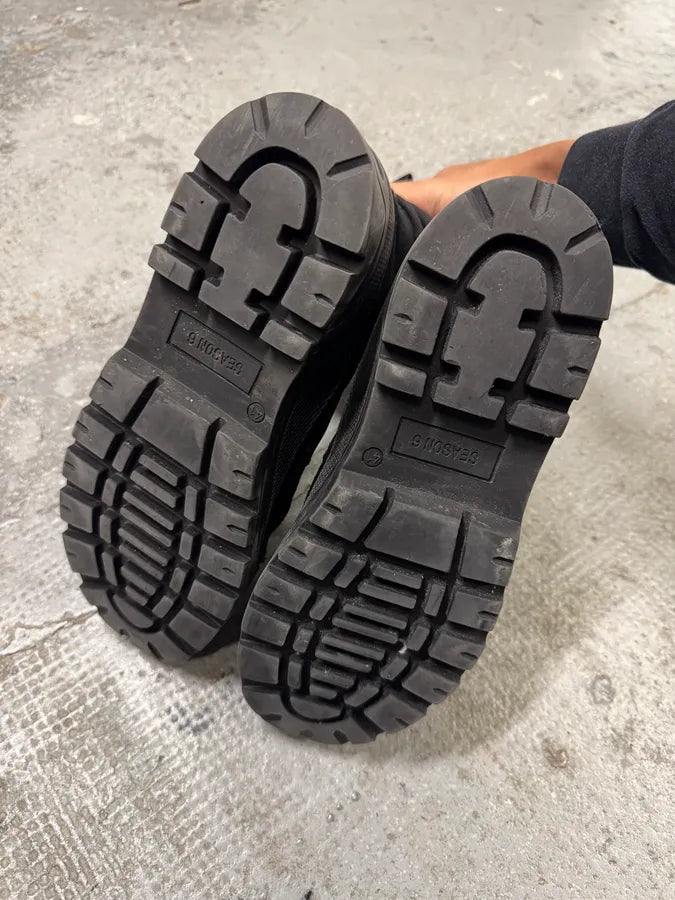 Yeezy Season 6 Black Suede Leather Combat Boots (41eu/us8) qUDvdDW 5