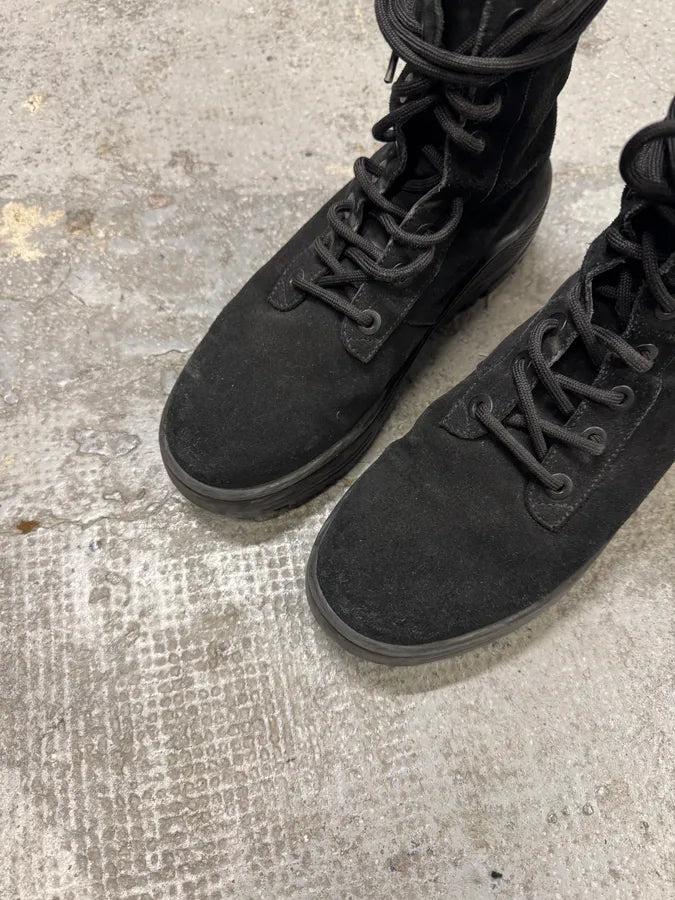 Yeezy Season 6 Black Suede Leather Combat Boots (41eu/us8) qUDvdDW 6
