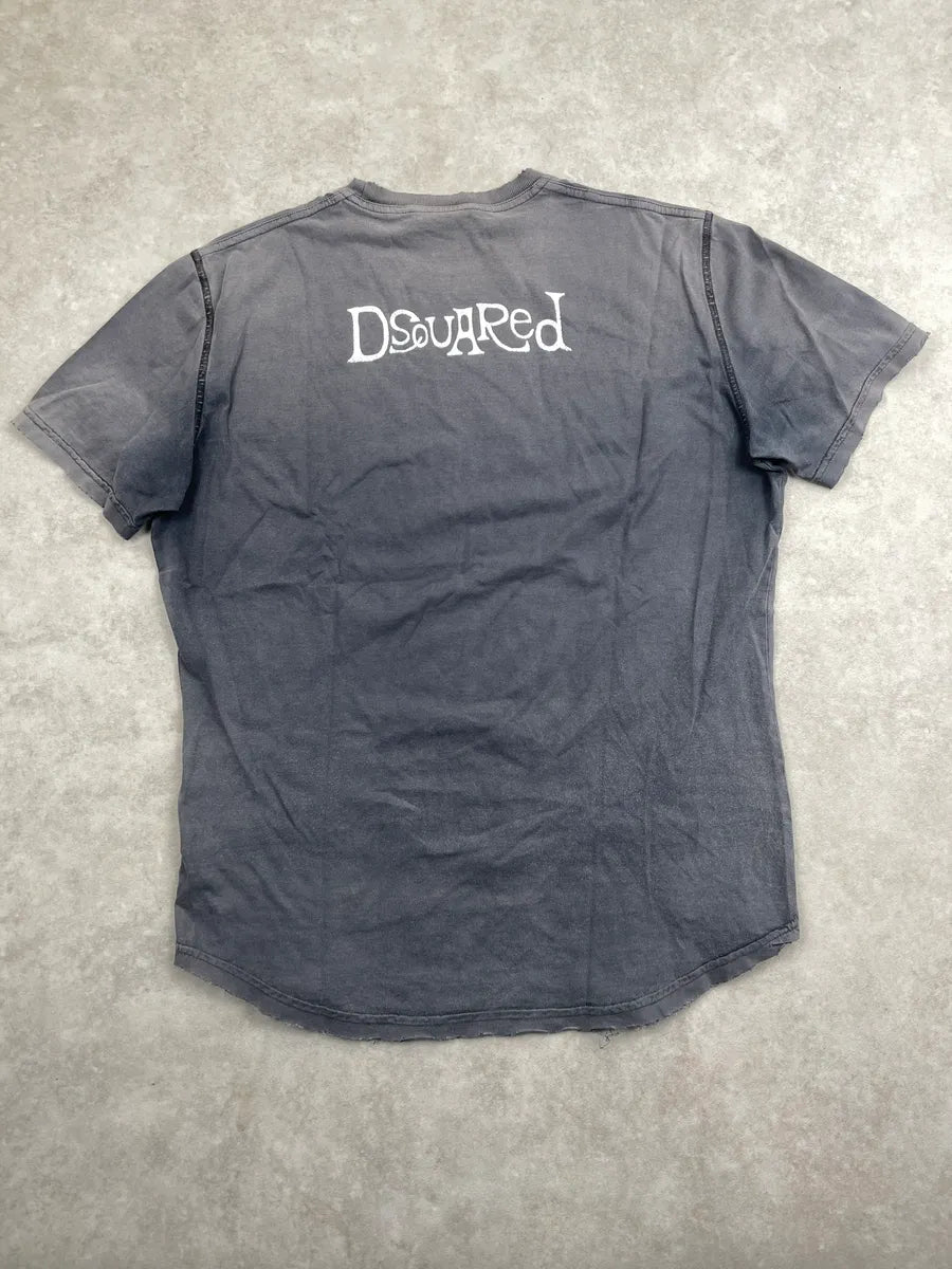 SS2005 Dsquared2 Grey Dean & Dan Slogan Logo T-Shirt yfXYjVJI 4