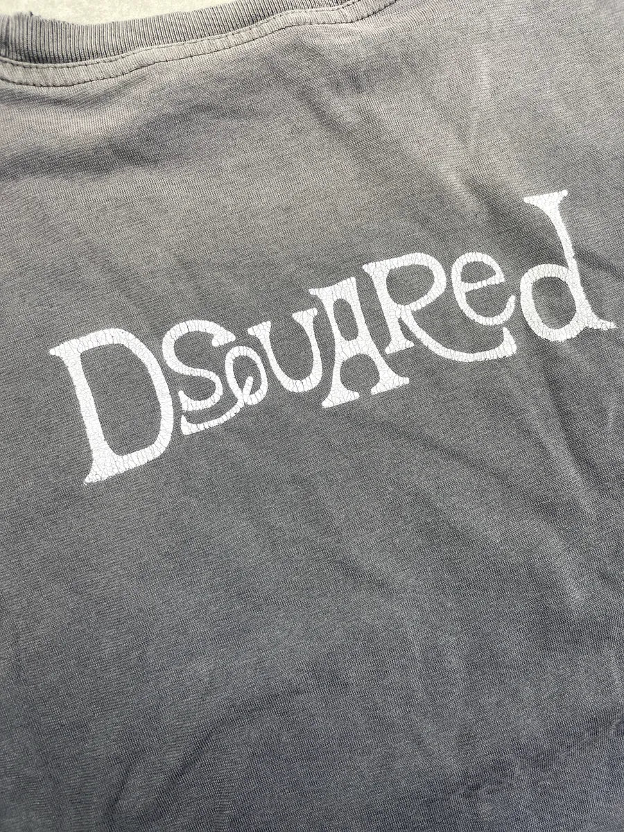 SS2005 Dsquared2 Grey Dean & Dan Slogan Logo T-Shirt yfXYjVJI 6