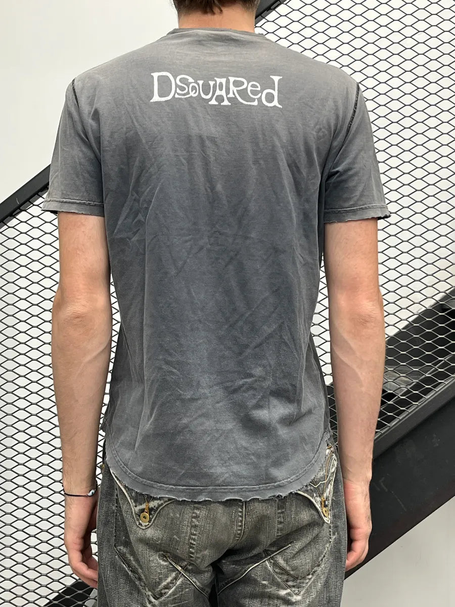 SS2005 Dsquared2 Grey Dean & Dan Slogan Logo T-Shirt yfXYjVJI 1