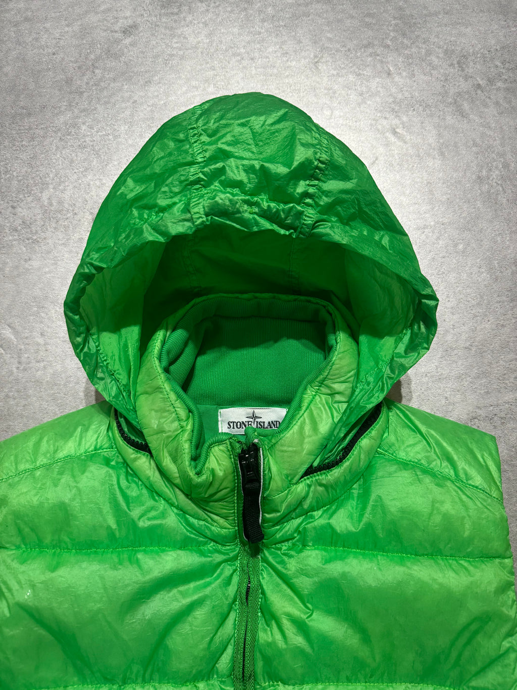 AW2012 Stone Island Green Bodywarmer Puffer Hooded Jacket (M/L) - 10