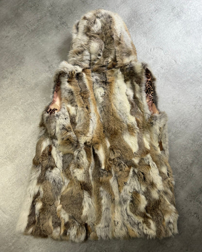 2000s Dolce & Gabbana Premium Rabbit Fur Hooded Vest  (XS/S) - 2