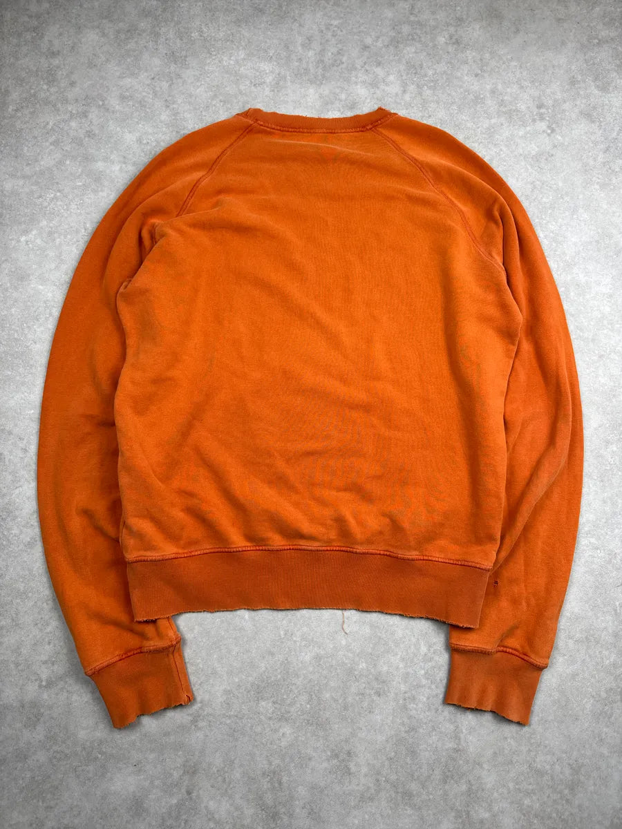 AW2005 Dsquared2 Orange Jesus’s Fried Distressed Sweatshirt yoEUcUup 4