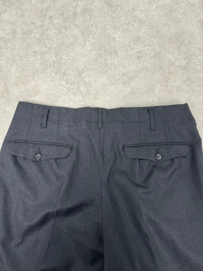 Yohji Yamamoto Black Wool Tailored Pants ZDEVcXm 6