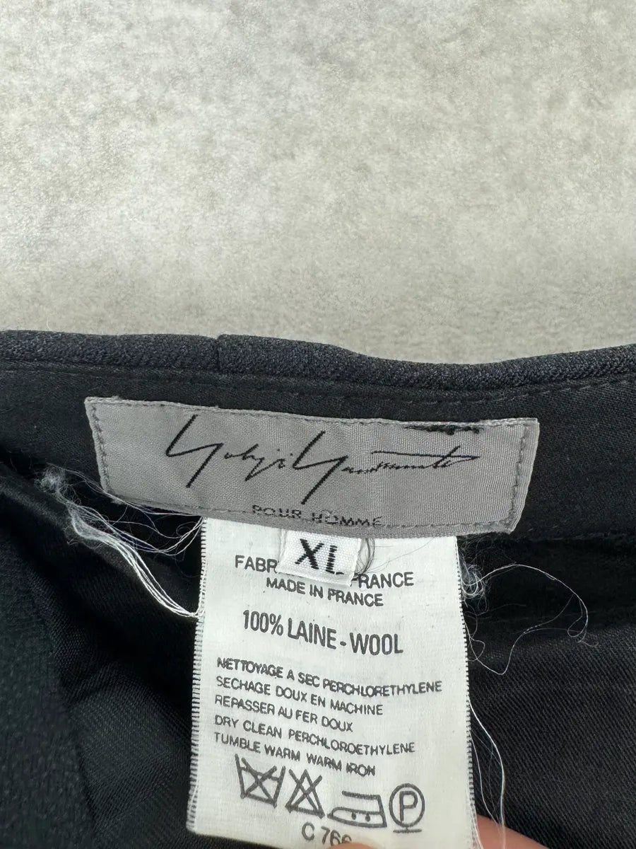 Yohji Yamamoto Black Wool Tailored Pants ZDEVcXm 8