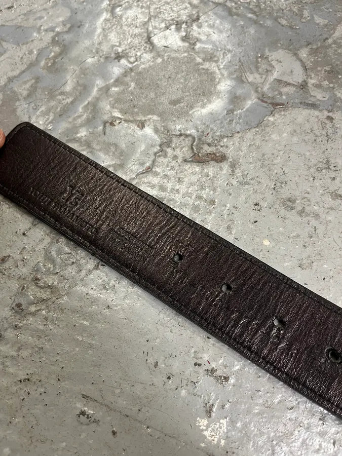 Yohji Yamamoto Khaki Fur Leather Belt (OS) rxPENmp 5