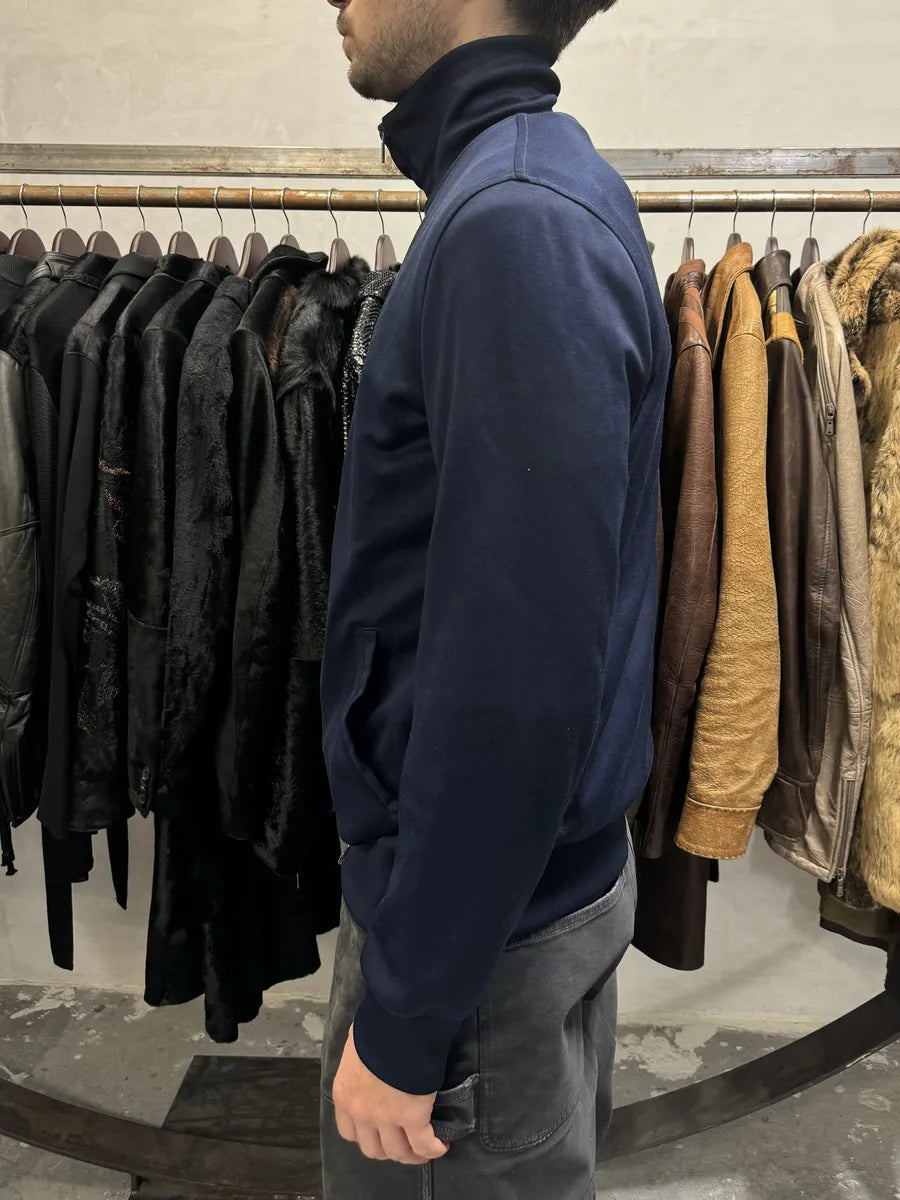 Yohji Yamamoto Navy Y3 Zip-up Sweater (L/XL) BXMpSVV 4