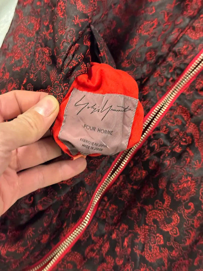 Yohji Yamamoto Pour Homme Red Dragon Reversible Velvet Corduroy Jacket hamGIPi 11