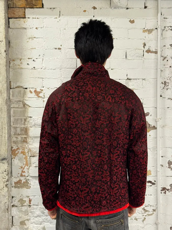 Yohji Yamamoto Pour Homme Red Dragon Reversible Velvet Corduroy Jacket hamGIPi 4